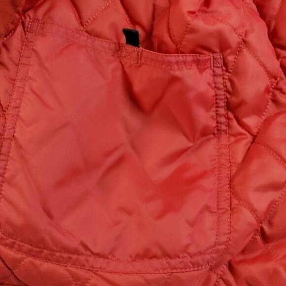 Lands' End Thermolite Hooded Long Sleeve Quilted Red Pocketed Winter Sz L Jacket - Picture 8 of 11